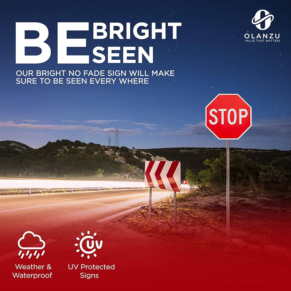 停車位置標識 金属製 約60cm x 20cm Amazon.co.jp: OLANZU ストップサイン 24インチ x 24インチ - 60